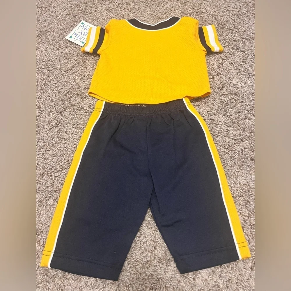 NWT: Vintage Little by Little Two Piece Baseball Set size 3/6 months